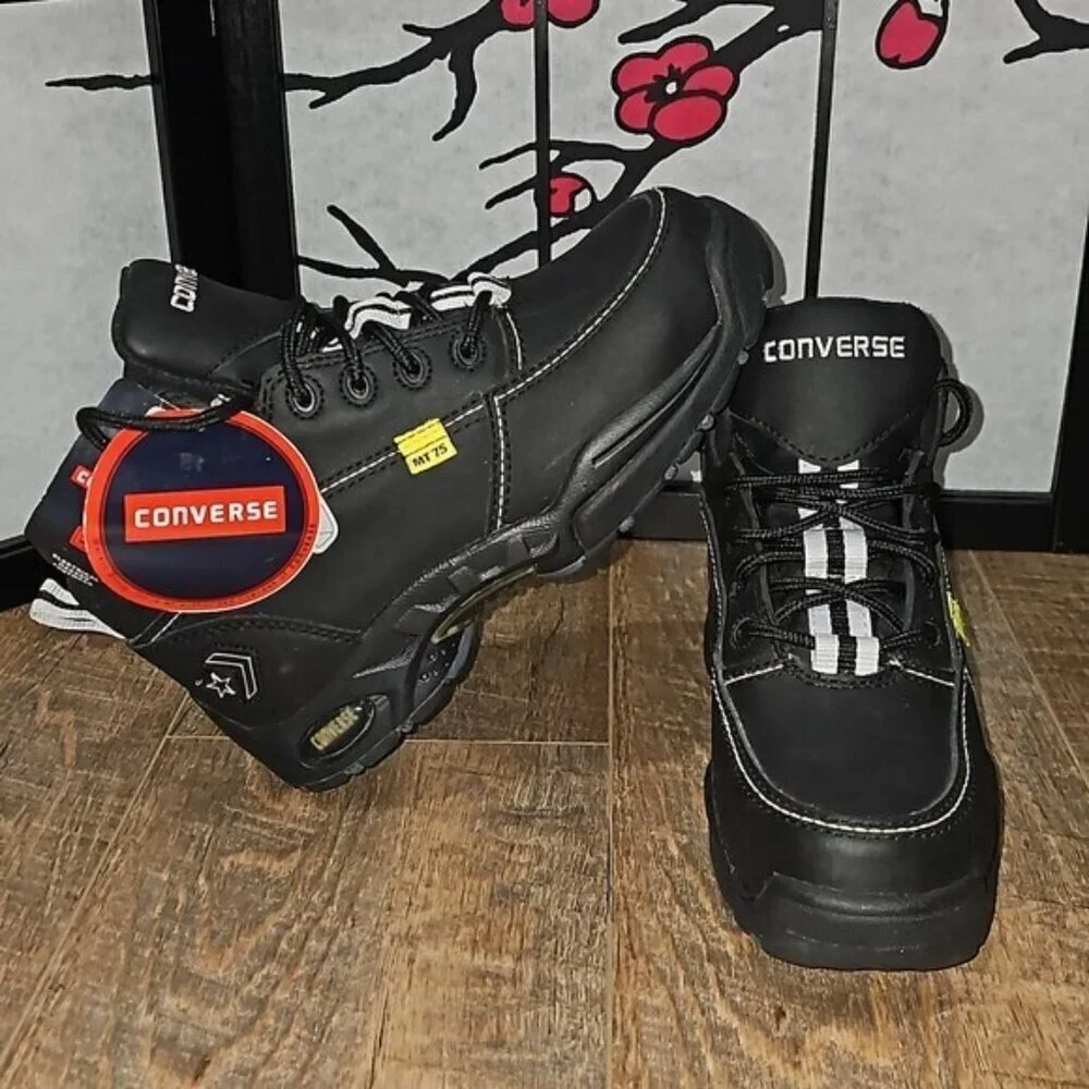 Converse Steel Toe Black Boots Size 7 New